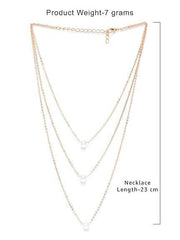 Gold Plated Pearl Layer Necklace